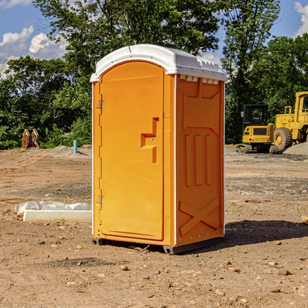 how often are the portable restrooms cleaned and serviced during a rental period in Knox County OH